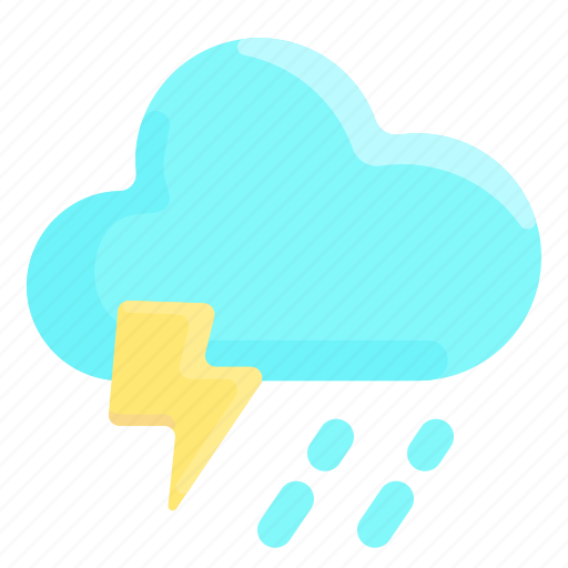 Cloud, rain, storm, thunder, weather icon - Download on Iconfinder