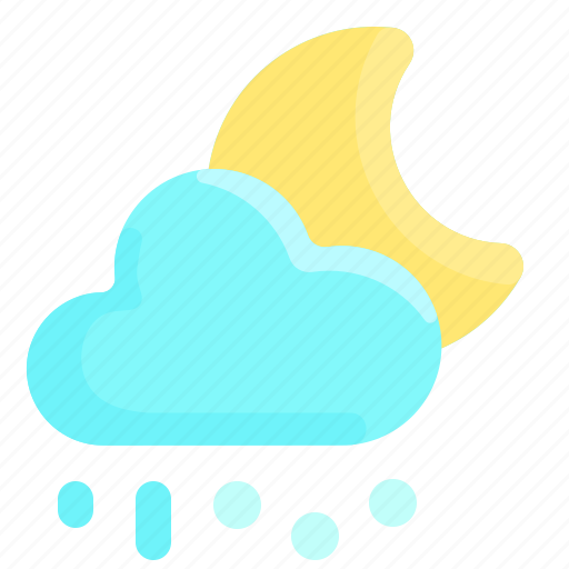 Cloud, moon, night, rain, snow icon - Download on Iconfinder