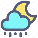 cloud, forecast, moonrain, night 