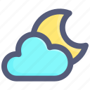 cloudy, moon, night, weather 