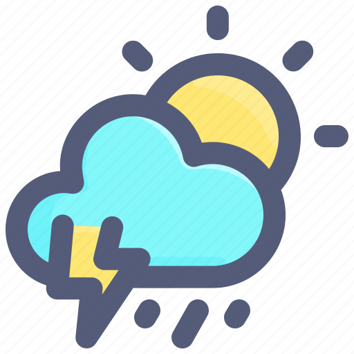 Cloud, day, storm, sun, thunder icon - Download on Iconfinder