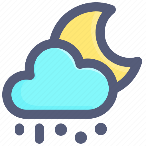 Cloud, moon, night, rain, snow icon - Download on Iconfinder