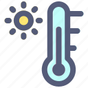 sun, temperature, thermometer, weather 