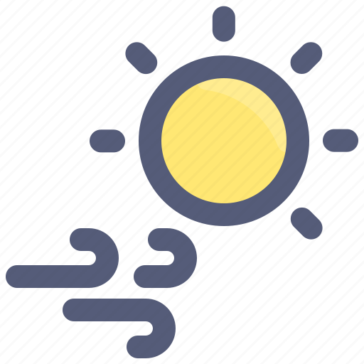 Day, forecast, sun, weather, wind icon - Download on Iconfinder