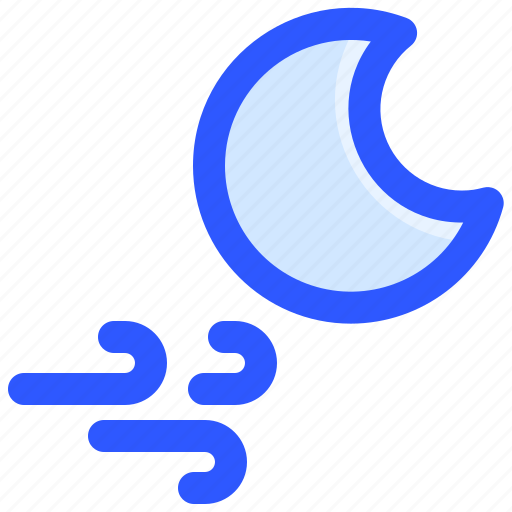 Forecast, moon, night, weather, wind icon - Download on Iconfinder