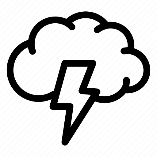 Clouds, lightning, thunder, weather icon - Download on Iconfinder