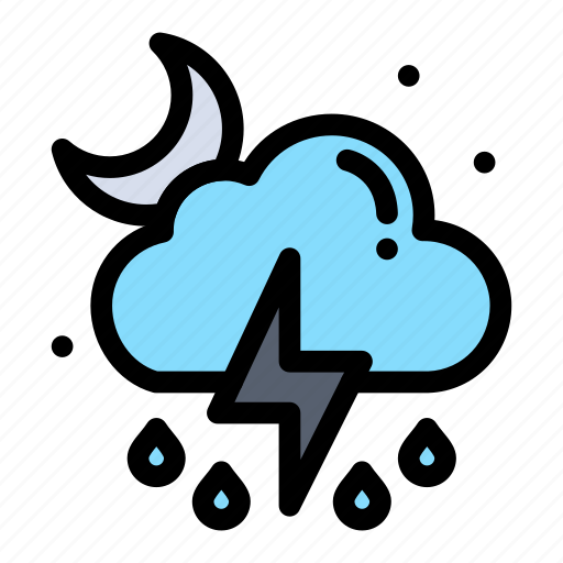 Cloud, moon, storm, weather icon - Download on Iconfinder