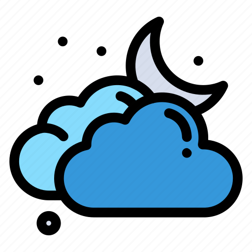 Cloud, cloudy, moon, weather icon - Download on Iconfinder
