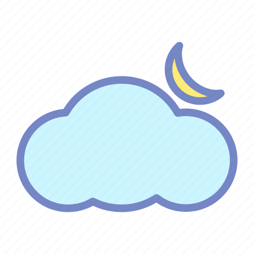 Cloud, forecast, moon, night, weather icon - Download on Iconfinder