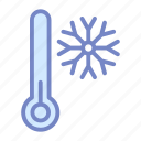 cold, forecast, snow, snowflake, temperature, thermometer, weather