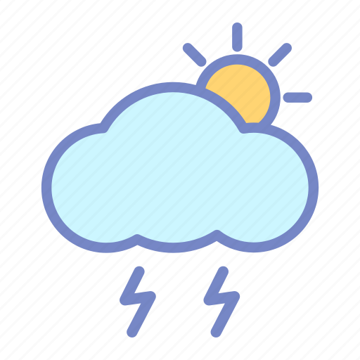 Bolt, cloud, forecast, sun, thunder, weather icon - Download on Iconfinder