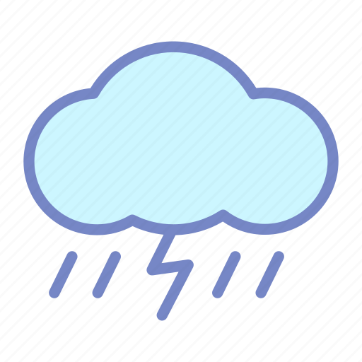Bolt, cloud, cloudy, forecast, rain, weather icon - Download on Iconfinder