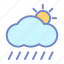 cloud, forecast, rain, sun, weather 