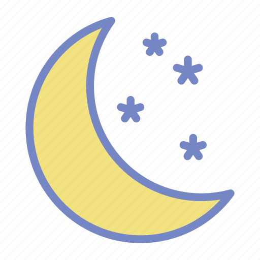 Crescent, forecast, moon, night, star, weather icon - Download on Iconfinder