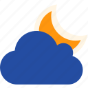 cloud, cloudy, evening, forecast, night, weather