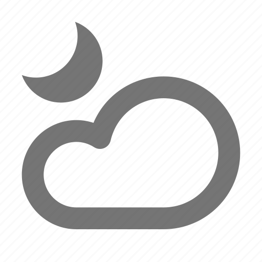 Cloudy, night, moon, forecast, outdoors, weather icon - Download on Iconfinder