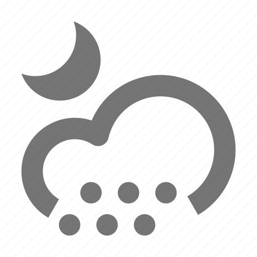 Hail, night, cloudy, moon, forecast, outdoors, weather icon - Download on Iconfinder