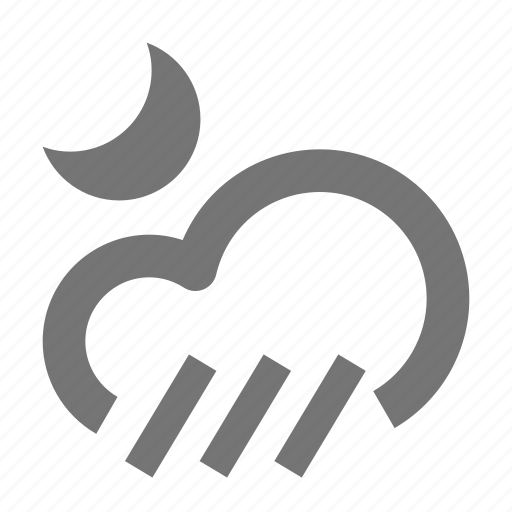 Night, cloudy, moon, rain, forecast, outdoors, weather icon - Download on Iconfinder