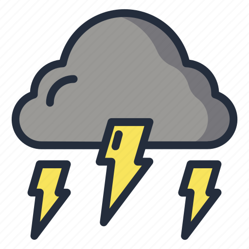 Thunder storm, weather, storm icon - Download on Iconfinder