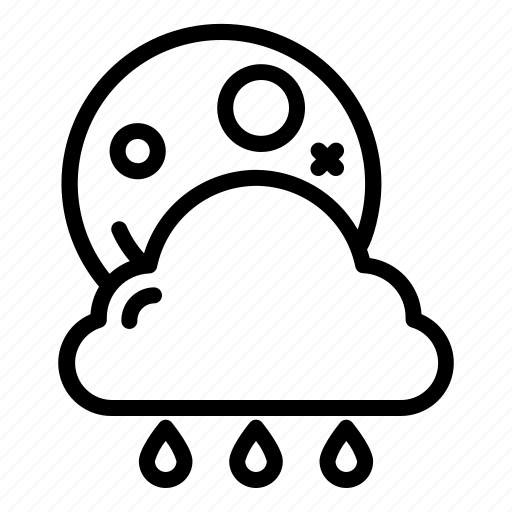 Night, rainy, moon icon - Download on Iconfinder