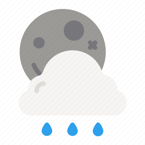Night, rainy, moon icon - Download on Iconfinder