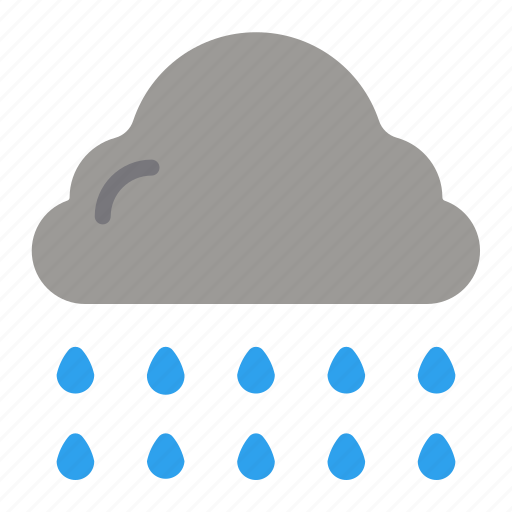 Rainy, rain, weather icon - Download on Iconfinder