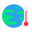 temperature, thermometer, globe 
