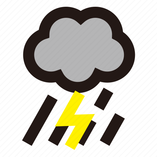 Storm, weather, cloud, forecast, lightning, rain, thunder icon - Download on Iconfinder