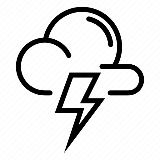 Weather, forecast, storm, climate, lightning, thunder, cloudy icon - Download on Iconfinder