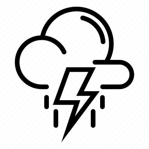 Weather, forecast, storm, lightning, rain, cloud, thunder icon - Download on Iconfinder