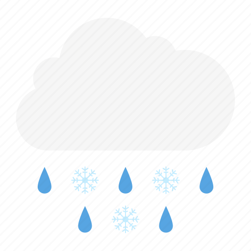 Snowrain, rain, snowfall, weather, forecast, meteorology, weather forecast icon - Download on Iconfinder