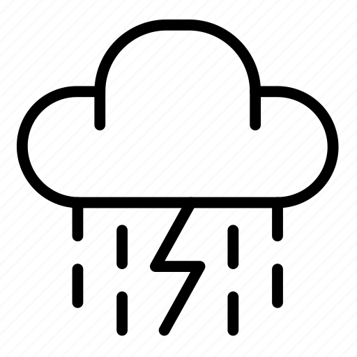 Cloud, rain, climate, sky, lightning, cloudy, weather icon - Download on Iconfinder