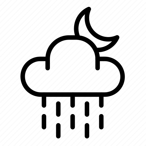 Rain, rainy night, sky, night, cloud, weather icon - Download on Iconfinder