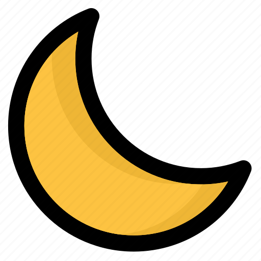 Moon, crescent, month, night, sleep, time, weather icon - Download on Iconfinder
