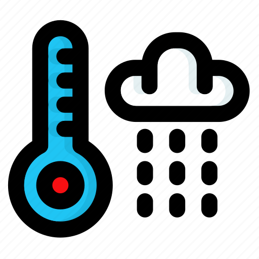Rain, temperature, cold, heat, thermometer, weather, clouds icon - Download on Iconfinder