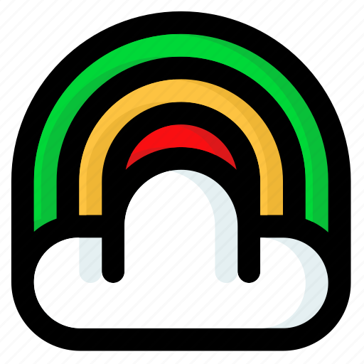 Rainbow, rain, bow, clouds, cloud, weather, cloudy icon - Download on Iconfinder