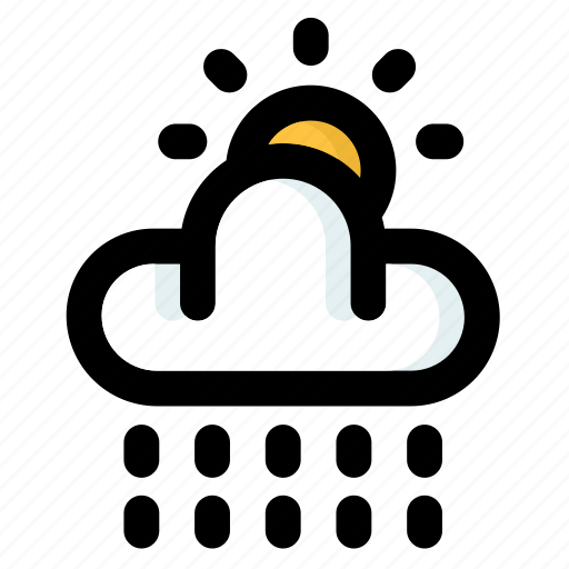Rainy, sun, sunshine, daylight, sunny, rain, rainy day icon - Download on Iconfinder