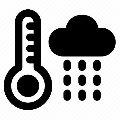 Rain, temperature, cold, heat, thermometer, water, cloud icon - Download on Iconfinder