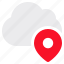 cloud, gps, location, placeholder, pin 