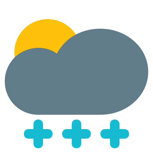 Sunny, cloud, forecast, snowflake, flake, weather icon - Free download