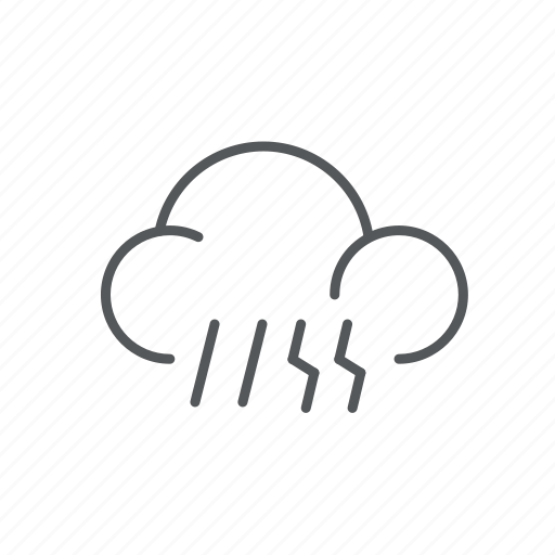 Forecast, scattered, thunderstorms, weather icon - Download on Iconfinder