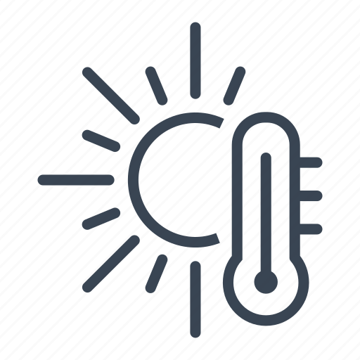 Summer, sun, sunny, temperature, thermometer, hot, heat icon - Download on Iconfinder
