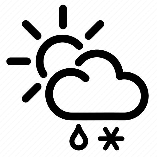 Cloud, sun, snow, rain icon - Download on Iconfinder