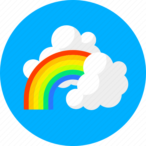 Rainbow, clouds, cloudy, forecast, rain, summer, weather icon - Download on Iconfinder