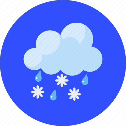 Clouds, forecast, ice, sleet falls, snowflake, tempest, weather icon - Download on Iconfinder
