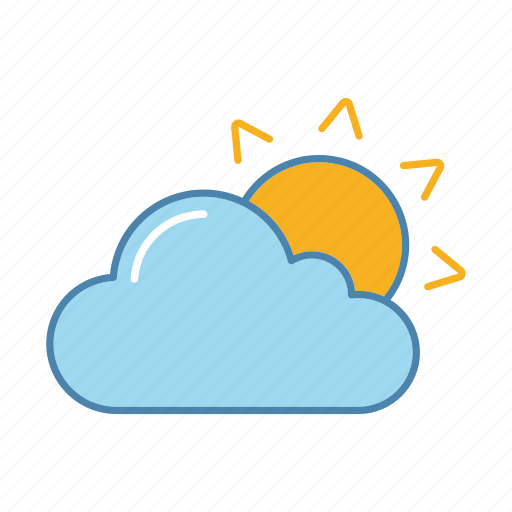 Cloud, cloudy, sun, sunny, sunrise, sunshine, weather icon - Download on Iconfinder