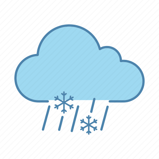 Cloud, forecast, rain, sleet, snow, weather, wet snow icon - Download on Iconfinder