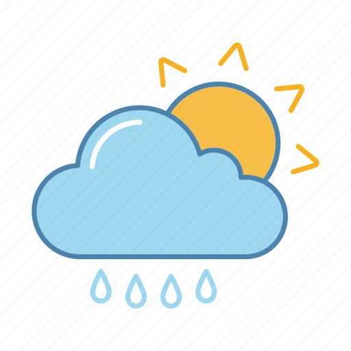 Cloud, drizzle, rain, raindrop, sun, sunny, weather icon - Download on Iconfinder