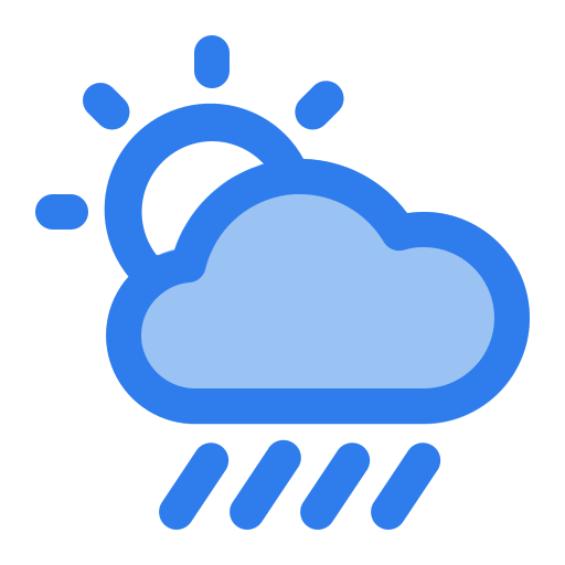 Cloud, rain, rainy, sun, sunny, water, weather icon - Free download