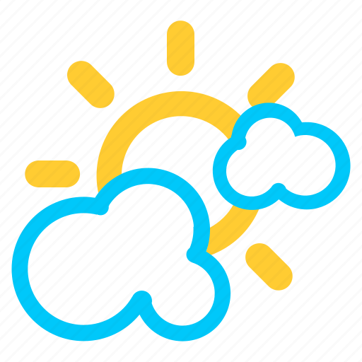 Cloud, cloudy, forecast, heavy cloud, sunny, weather icon - Download on Iconfinder